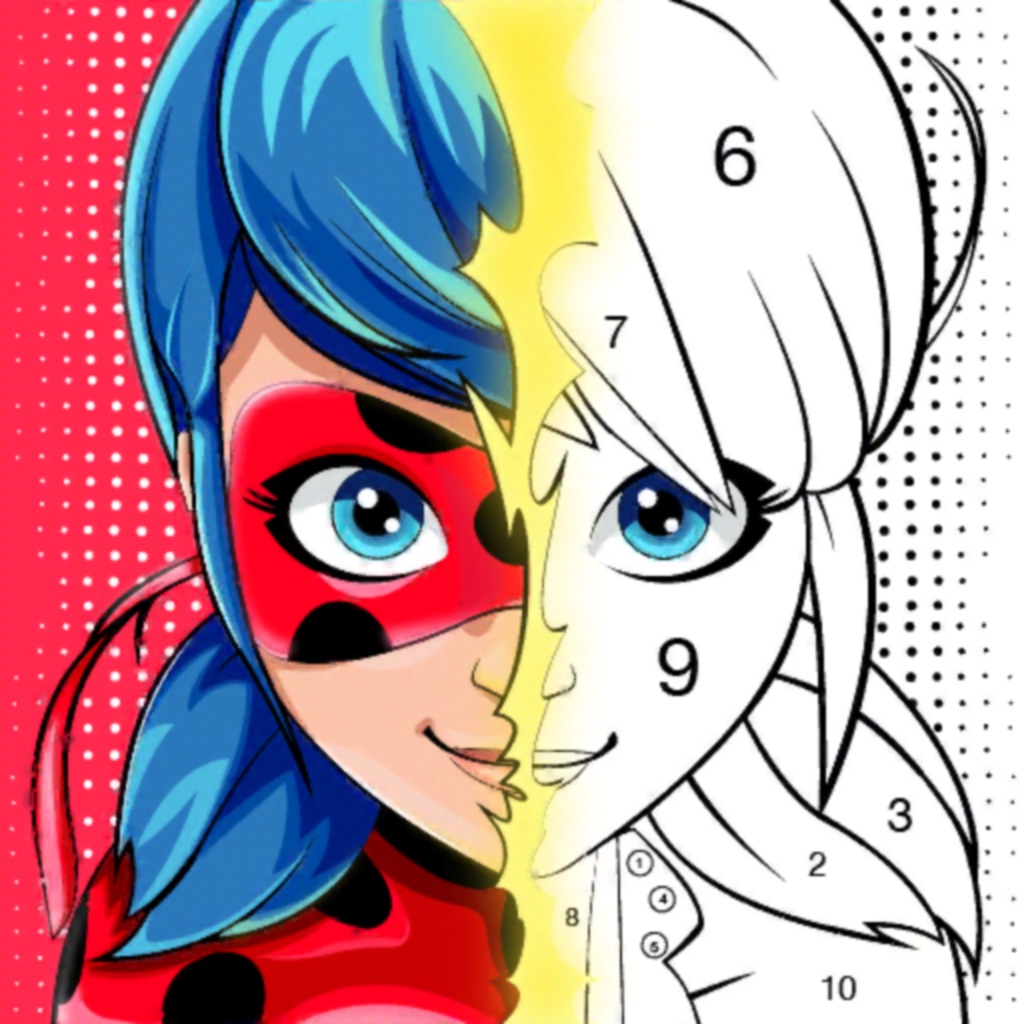 Miraculous Ladybug Color By Number